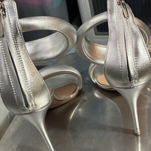 Gianvito Rossi Metallic Silver Heels